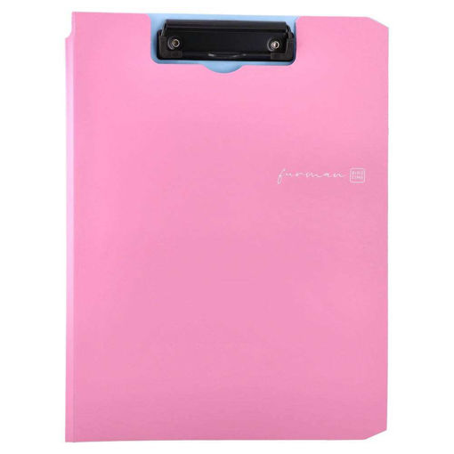 Picture of CLIPBOARD A4 DOUBLE PASTEL BLUE W/PINK COVER